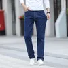 Jeans masculinos plus size 42 44 46 inverno velo casual estiramento moda algodão grosso quente denim calças masculinas calças de negócios