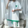 メンズトラックスーツ韓国ファッションストリートウェアヒップホップロックカジュアルショートスーツメンブランドTシャツショーツ2ピースセット夏のトラックスーツ服230425