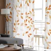 Gordijn oranje abstract plantenblad herfst tule gordijnen decoratie moderne chiffon pure voile keuken slaapkamer raam