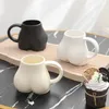 Mugs Ceramic Coffee Mugs Nordic Creative Cup with Sunflower Saucer Milk Tea Cup with Tray Birthday Christmas Gift Tabletop Decoration 231124