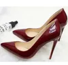 Star Style Luxury Shoes Women Red Shiny Bottom Pumps Brand High Heel Shoes Dress Wedding Shoe