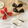 Accessori per capelli 2 pezzi Corea carino fiocchi di nastro nero copricapo fermagli per capelli vintage fermagli per ragazze dolci cravatte per bambini