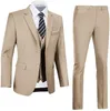 Ternos masculinos Lansboter Light Green Suit 3 Peças Slim Fit Fit Two Butter Business Vestido de noiva Tux Set colete com calças