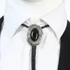 Bow Ties Western Cowboys Simple Fashion Men British Slits Läder Rope Bolo Tie Cowgirls Ify Drop