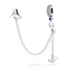 925 Sterling Silber Charms für die Schmuckherstellung für Pandora-Perlen baumeln Charm Frauen Perlen hochwertige Schmuck Geschenk Großhandel Katze Pfote Knochen Sicherheitskette