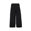 Men's Pants Y2k Pantalones Hombre Removable Pockets Damaged Cargo For Men And Women Streetwear Solid Baggy Overalls Oversized Trousers