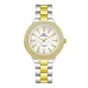 Relógios de punho de pulso Relógios de pulso Vestido Gold Gold Women Crystal Diamante