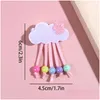 Hair Accessories 2Pcs Sweet Tassels Beads Hairpins Glitter Flower Ornament Clip Cute Cloud Clips For Baby Girls Barrette Drop Delivery Otwil