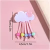 Acessórios de cabelo 2 Pcs Doce Borlas Beads Hairpins Glitter Flower Ornament Clip Cute Cloud Clips para Bebés Meninas Barrette Drop Delivery Otwil