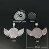 Cadre photo personnalisé pour animal de compagnie, pendentif mémoire en forme d'aile d'ange, pendentif en argent Sterling S925 avec chaîne en corde de 3mm