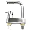 Rubinetti per lavandino del bagno Miscelatore per lavabo di marca Miscelatore in ceramica anticorrosione in acciaio inossidabile 304 Contemporaneo facile da pulire