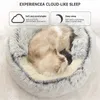 kennels pens Top Warm Plush Pet Cat Bed Round Cat Cushion Cat House 2 In 1 Warm Cat Basket Pet Sleep Bag Cat Nest Kennel For Cat dog 231124