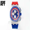 APF Factory produces men's watch 26405 26400 size 44mm 3126 timing movement 12 small seconds 6 o 'clock and 9 o 'clock 12 hours 30 minutes timing rubber strap
