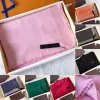 Luxury 7 colors square scarfs for womens Mens luxurys Pashmina Top quality Silks Cotton Blend Women Fashion Silk Scarf Designers Scarves With Box
