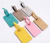 100pcs Bag Parts Sublimation DIY Colorful Double Sided Blank PU Travel Luggage Tag