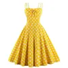 Maternity Dresses S4XL Plus Size Vrouwen Vintage Jurk Mode Polka Dot Zomer Strik Rits Mouwloze Elegante Partij Vestidos 230425