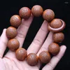 Strand Tibétain Bouddhiste Bracelet Hommes 20mm Chapelet En Bois Massif Perles