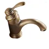 Rubinetti per lavandino del bagno Rubinetto antico americano vintage europeo e rame puro in bronzo freddo sotto il lavabo da appoggio