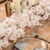 Dekorative Blumenkränze, PARTY JOY, 2 Stück, 1,8 m, künstliche Kirschblüten-Girlande, künstliche Seide, zum Aufhängen, für Hochzeitsbogen, Heimdekoration