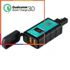 Carregador de motocicletas SAE para USB com voltímetro On/Off Supporting QC3.0 PPS DCP FCP SCP AFC MTK PE Adequado para iPhone Samsung