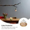 Dijkartikelen Sets Cake Stand Trap Tray Wood Decor Display Mini Dessert Dome Glass Cupcake Individueel