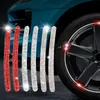 Car Stickers Car Motorcycle Wheel Hub Reflective Strips Decals Vehicle Safety Driving Warning Sticker Auto Accessories 5Pcs/set