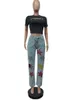 Women's Jeans Fashion Streetwear Women Pants 2023 Spring Summer Y2k Denim Explosive Sequin Print Hole Pentagram