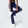 Pantalons pour femmes Lu-u Micro La Yoga Femmes Zipper Loose Wide Leg Dance Split Taille Haute Vêtements