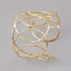 Bangle Punk Alloy Statement Cuff Bangles Maxi Women Jewelry Geometric Metal Big Armband Accessories Gift