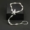 Anklets 1pcs Pearl Starfish Ankle Chain Beach Wedding Foot Jewelry Barefoot Sandal Anklet Chain for Women Foot Jewelry Gift R231125