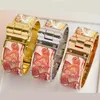 Enamel clic bangle for women charm bracelets 20mm middle size snap fastener orange bird 3WIS