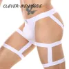 Men's Erotic Lingerie Sexy G String Male Underwear T Back Man Jockstrap Thong Pouch Briefs Panties with Ring Garters