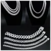 Hip Hop Women Men 14K 18K Gold Fashion 925 Sterling Silver Accessories Diamond Fine Jewelry Cuban Link Chain Moissanite Necklace