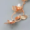 Dangle Oorbellen Merk Metalen Bloemen Voor Vrouwen Mode-sieraden Overdreven Avondjurk Verklaring Accessoires