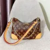 M45832 Коричневый цветок Louis Pochette Boulogne Клатч Роскошные сумки-тоут для путешествий Натуральная кожа Женские мужские Дизайнерские кошельки через плечо с золотой цепочкой Сумки на плечо