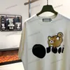xinxinbuy T-shirt da uomo firmata 23ss Dog Letter cotone manica corta da donna Nero Albicocca bianco S-XL