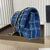 Denim Flap Portefeuille d'épaule 2023 Luxurys Top Designers Lady Qualité Femmes Sac à main Mode Sacs à main Mère Cossbody Purse Embrayage Totes Oxford