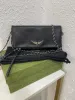 Pochette Rock Swing أجنحتك Zadig Voltaire Bag Womens Womens Handbag Counter Designer Bag Bag Mens أصلي جلدي سفر جناح سلسلة فاخرة صالة رياضية Crossbody Clutch Clutch