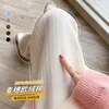 Calças femininas casuais engrossar chenille veludo perna larga inverno quente de pelúcia pantalones moda coreana cintura alta em linha reta sweatpants