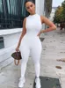 Running Sets Long Sleeve Bodycon Solid 2023 Autumn Sexy Fashion Silm Winter Jumpsuit Streetwear Sport Fitness Sleeveless Overalls For Women