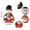 Chapeaux de fête Poupées de Noël Décoration Courte Peluche Printe Père Noël Bonhomme de neige Poupée Arbre Ornements Figurin Chambre Accessoires décoratifs 231124