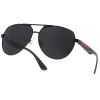 Top luxe ovale zonnebrillen voor mannen Designer Zomertinten Gepolariseerde bril Black Vintage Oversized Sun Glazen van vrouwen Male Sunglas SSW