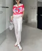 Sukienka dwuczęściowa projektant Chan home 2023 nowe letnie zestawy damskie modny top spodnie damskie najwyższej klasy strój sportowy rekreacyjny urodziny prezent na dzień matki ZOBP