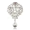 Luxe strass legeringbroche voor vrouwen groot zirkoon kristal traan tranen bruiloft hanger broche pin accessoires sieraden cadeau