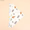 Bibs Burp Cloths 3pcs/Lot Baby Bibs Bandana Bib Burp Cloth Print Triangle Cotton Baby Scarf Meal Collar Burp Baby Accessories Saliva TowelL231125