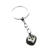 Keychains 100st/Lot 2023 Metal Dice Keyholders Creative Zinc Alloy Key Chains