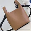 Mirror Quality Handbag Shoulder Crossbody Handbag Shopping Basket Atlantis Grocery Basket Canvas Leather Casual Fashion Commuter Bag 46816 17cm with Box L357