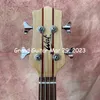Aangepaste 4 Strings Mk II 4 String Bass Guitar No Pickup Only Holes Birdeye Maple