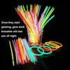 Autres fournitures de fête de fête 50 100 200pcs coloré Glow Stick Noël escence lumières Bracelets néon pour mariage concert enfants cadeaux décor 231124