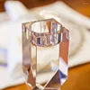 Ljusstakar 1 bit klar kristallglas TEALYT STAND CUPS EUROPA Bord bröllopsljusstake
